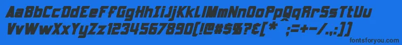 フォントArmorhide Bold Italic – 黒い文字の青い背景