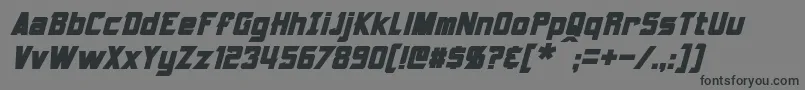 Czcionka Armorhide Bold Italic – czarne czcionki na szarym tle