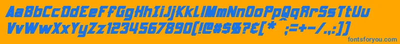 Шрифт Armorhide Bold Italic – синие шрифты на оранжевом фоне