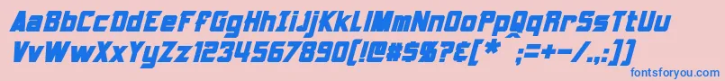 Шрифт Armorhide Bold Italic – синие шрифты на розовом фоне