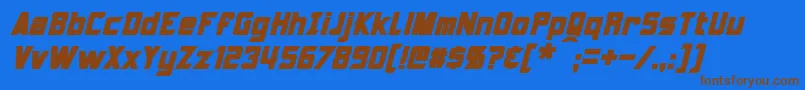 Police Armorhide Bold Italic – polices brunes sur fond bleu
