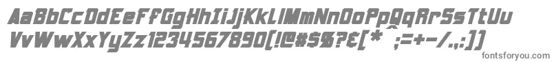 Armorhide Bold Italic-Schriftart – Graue Schriften auf weißem Hintergrund