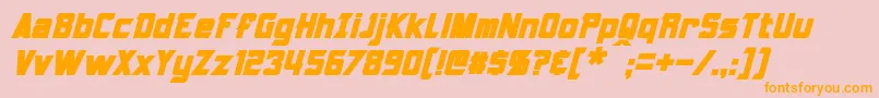 Armorhide Bold Italic Font – Orange Fonts on Pink Background