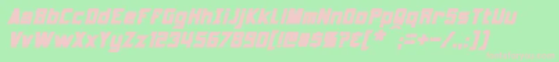 Czcionka Armorhide Bold Italic – różowe czcionki na zielonym tle