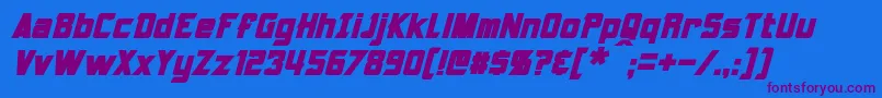 Шрифт Armorhide Bold Italic – фиолетовые шрифты на синем фоне