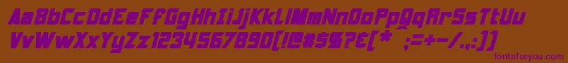 Armorhide Bold Italic Font – Purple Fonts on Brown Background