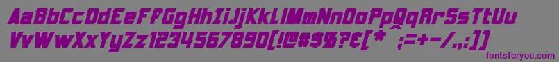 Armorhide Bold Italic-Schriftart – Violette Schriften auf grauem Hintergrund