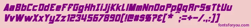 Шрифт Armorhide Bold Italic – фиолетовые шрифты на розовом фоне