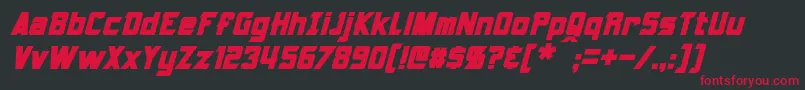 Armorhide Bold Italic Font – Red Fonts on Black Background