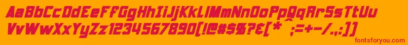 Шрифт Armorhide Bold Italic – красные шрифты на оранжевом фоне