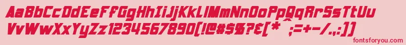 Armorhide Bold Italic Font – Red Fonts on Pink Background
