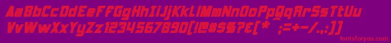 Armorhide Bold Italic Font – Red Fonts on Purple Background