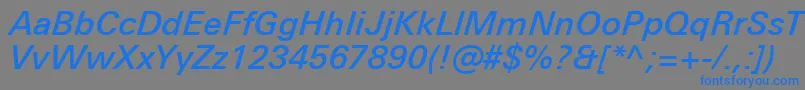 UniversNextProMediumItalic Font – Blue Fonts on Gray Background