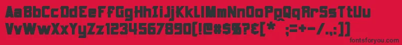 フォントArmorhide Bold – 赤い背景に黒い文字