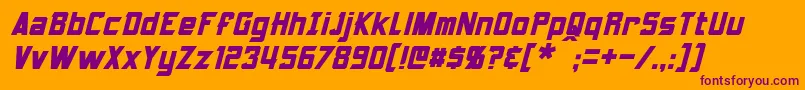 Armorhide Italic Font – Purple Fonts on Orange Background