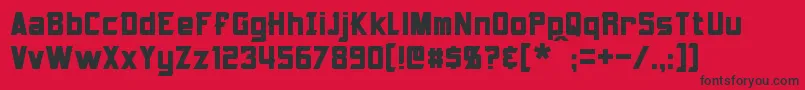 Armorhide Font – Black Fonts on Red Background