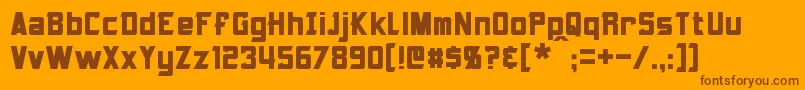 Armorhide Font – Brown Fonts on Orange Background