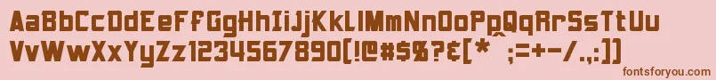 Armorhide Font – Brown Fonts on Pink Background