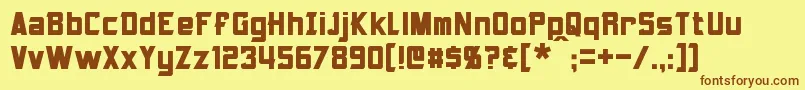 Armorhide Font – Brown Fonts on Yellow Background