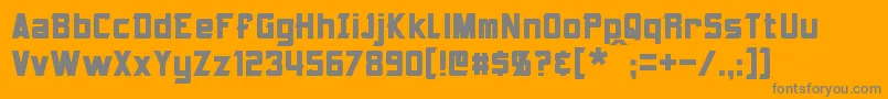 Armorhide Font – Gray Fonts on Orange Background