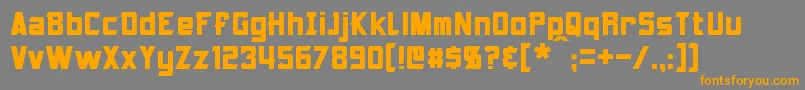 Armorhide Font – Orange Fonts on Gray Background