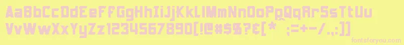 Armorhide Font – Pink Fonts on Yellow Background