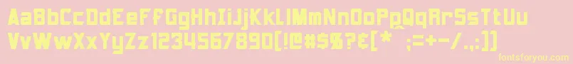 Armorhide Font – Yellow Fonts on Pink Background