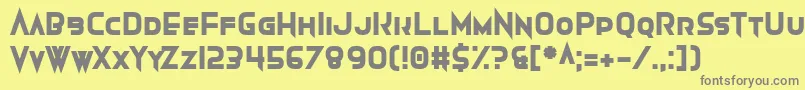 Armwarmer Font – Gray Fonts on Yellow Background