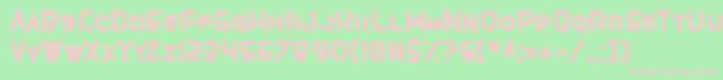 Armwarmer-fontti – vaaleanpunaiset fontit vihreällä taustalla