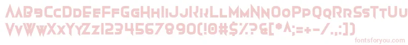 Armwarmer-fontti – vaaleanpunaiset fontit valkoisella taustalla