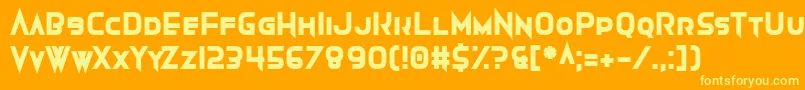 Armwarmer Font – Yellow Fonts on Orange Background