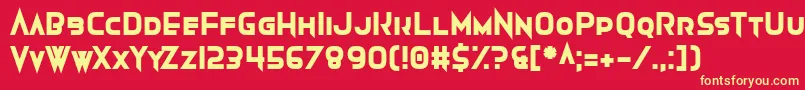 Armwarmer Font – Yellow Fonts on Red Background