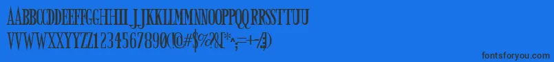 ARMYD    Font – Black Fonts on Blue Background