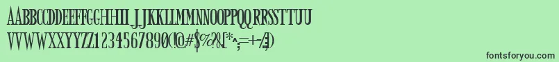 フォントARMYD    – 緑の背景に黒い文字
