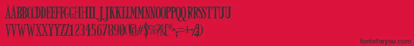 fuente ARMYD    – Fuentes Negras Sobre Fondo Rojo