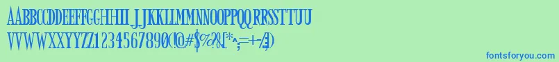 ARMYD    Font – Blue Fonts on Green Background