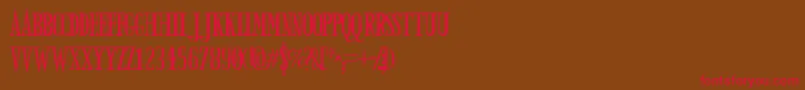 ARMYD   -fontti – punaiset fontit ruskealla taustalla