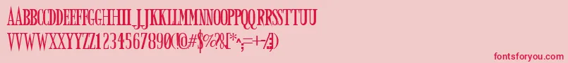 ARMYD    Font – Red Fonts on Pink Background