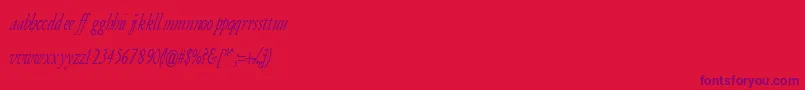 Fonte ARMYDI   – fontes roxas em um fundo vermelho