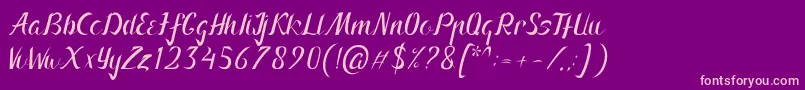 Arnietty Font – Pink Fonts on Purple Background