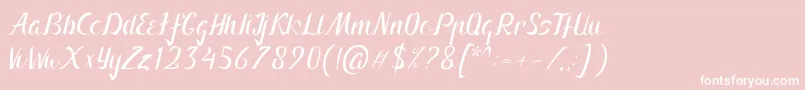 Arnietty Font – White Fonts on Pink Background