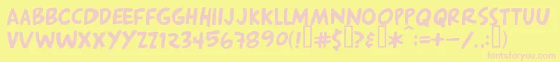 ARNORG   Font – Pink Fonts on Yellow Background