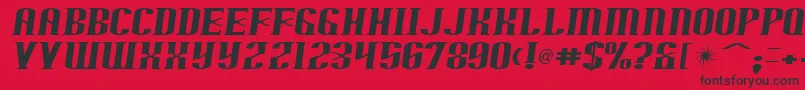 arnprior Font – Black Fonts on Red Background