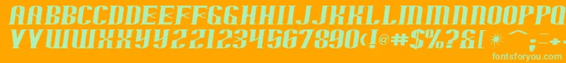 arnprior Font – Green Fonts on Orange Background