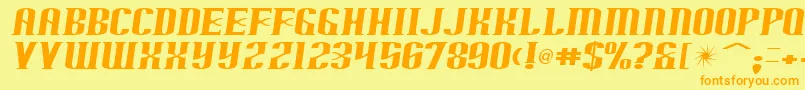 arnprior Font – Orange Fonts on Yellow Background