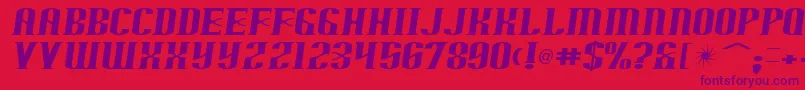 arnprior Font – Purple Fonts on Red Background