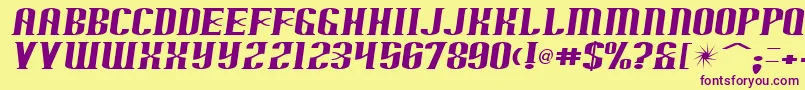 arnprior Font – Purple Fonts on Yellow Background