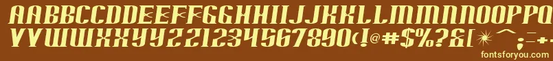 arnprior Font – Yellow Fonts on Brown Background