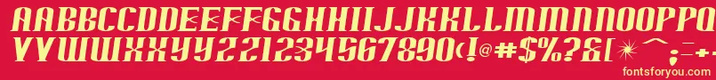 arnprior Font – Yellow Fonts on Red Background