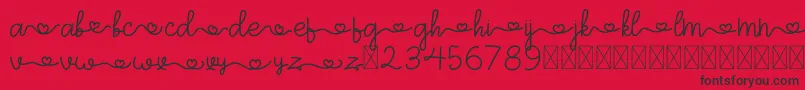 ArohA Demo Font – Black Fonts on Red Background